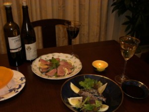 合鴨とカツオのスモーク