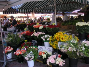 ニースの花市<p>