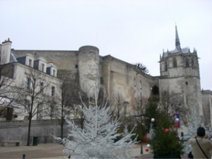 ロワールの古城付近のクリスマス